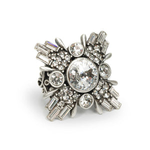 Art Deco Geometric Star Silver Ring OL_R435 - Sweet Romance Wholesale