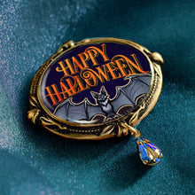 Load image into Gallery viewer, Happy Halloween Bat Retro Pin - Sweet Romance Wholesale