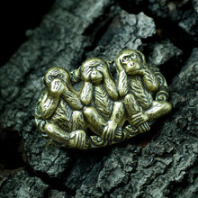 Load image into Gallery viewer, Speak no evil, See no evil , Hear no Evil Monkey Pin P661 - Sweet Romance Wholesale