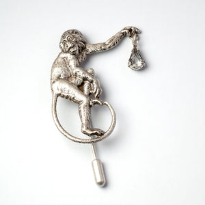 Monkey with Crystal Pin P679 - Sweet Romance Wholesale