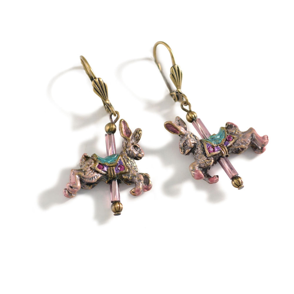Carousel Animal Earrings E240 - Sweet Romance Wholesale