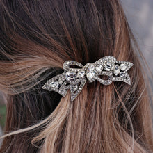 Load image into Gallery viewer, Art Deco Vintage Crystal Bow Barrette B861 - Sweet Romance Wholesale