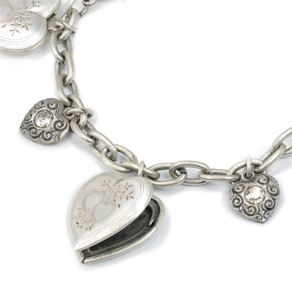 Gold Custom Heart Locket Bracelet | Custom Locket Cuff | Eve's Addiction