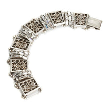 Load image into Gallery viewer, Art Deco Filigree Link Crystal Vintage Bracelet BR1137 - Sweet Romance Wholesale