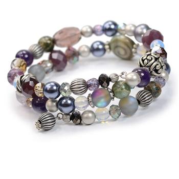 Cape Cod Boho Gemstone Spiral Bracelet BR1374 - Sweet Romance Wholesale