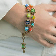 Load image into Gallery viewer, Millefiori Glass Rainbow Two Strand Bracelet - Sweet Romance Wholesale