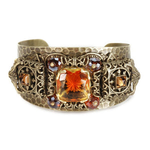 Vintage Topaz Zeus Cuff Bracelet - Sweet Romance Wholesale
