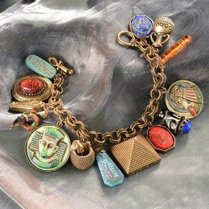 King Tut Vintage Egyptian Charm Bracelet - Sweet Romance Wholesale