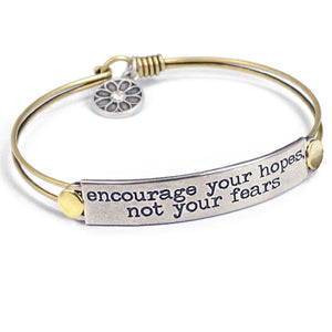 Encourage Your Hopes, Not Your Fears Inspirational Message Bracelet BR409 - Sweet Romance Wholesale