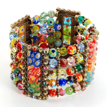 Load image into Gallery viewer, Millefiori Glass Candy Tango Cuff Bracelet - Sweet Romance Wholesale