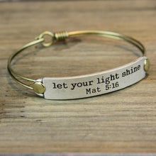 Load image into Gallery viewer, Let Your Light Shine Mat 5:16 Inspirational Bible Verse Bracelet - Sweet Romance Wholesale