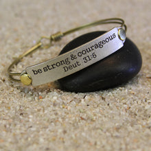 Load image into Gallery viewer, Be Strong and Courageous Deut 31:6 Inspirational Bible Verse Bracelet - Sweet Romance Wholesale