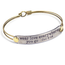 Load image into Gallery viewer, Wear Love Everywhere You Go Col 3:14 Inspirational Bible Verse Bracelet - Sweet Romance Wholesale