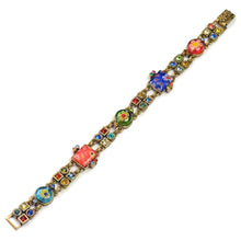 Load image into Gallery viewer, Millefiori Glass Geometric Link Bracelet BR527 - Sweet Romance Wholesale