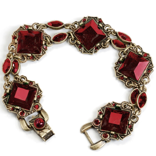 Art Deco Vintage Squares Bracelet BR540 - Sweet Romance Wholesale