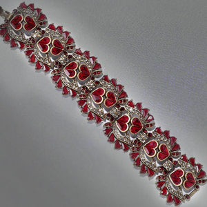 Vintage Hollywood Garnet Statement Bracelet by Sweet Romance - Sweet Romance Wholesale