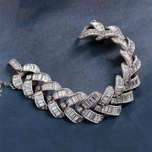 Art Deco Vee Baguette Crystal Bracelet BR763 - Sweet Romance Wholesale
