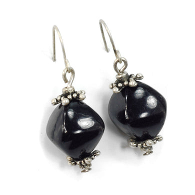 Jet Black Earrings E0319 - Sweet Romance Wholesale