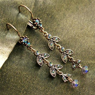 Crystal Flutter Drop Earrings E105 - Sweet Romance Wholesale