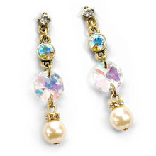 Load image into Gallery viewer, Crystal Pearl Earring E1059 - Sweet Romance Wholesale