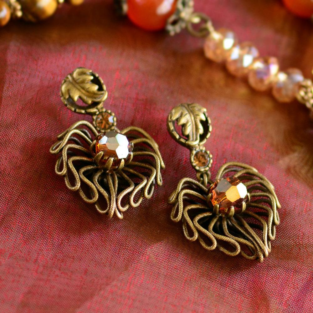 Autumn Leaves Earrings E1089 - Sweet Romance Wholesale