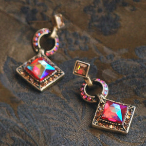 Art Deco Diamond Harlequin Wedding Earrings E1103 - Sweet Romance Wholesale