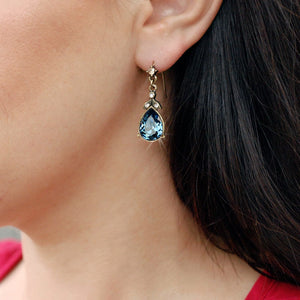 Faceted Crystal Victorian Teardrop Earrings - Sweet Romance Wholesale