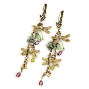 Dragonflies Dangles Earrings E1189 - Sweet Romance Wholesale