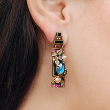 Load image into Gallery viewer, Art Deco Chinese Rose Screen Vintage Earrings E1199 - Sweet Romance Wholesale
