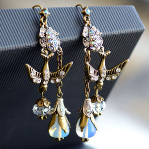 Opal Spirit Bird Earrings E1210 - Sweet Romance Wholesale
