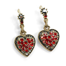 Load image into Gallery viewer, Crystal Heart Earrings E1227 - Sweet Romance Wholesale
