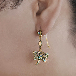 Little Dragonfly Crystal Earrings - Sweet Romance Wholesale