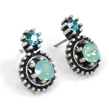 Load image into Gallery viewer, Double Stone Crystal Stud Earrings E1247 - Sweet Romance Wholesale