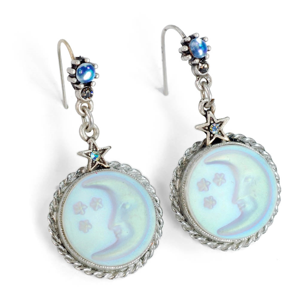 Iridescent Moon Earrings E1258-SIL - Sweet Romance Wholesale