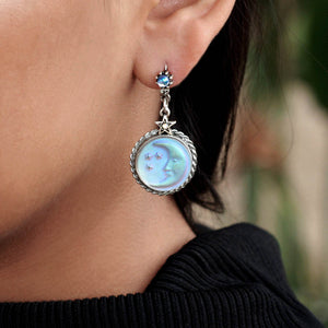 Iridescent Moon Earrings E1258-SIL - Sweet Romance Wholesale