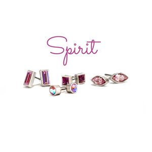 Set of 4 Crystal Stud Earrings E1259 - Sweet Romance Wholesale
