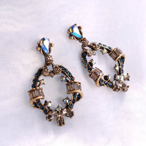 Crystal Loop Earrings E1286-BL - Sweet Romance Wholesale