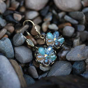 Ocean Flower Earrings E1302 - Sweet Romance Wholesale