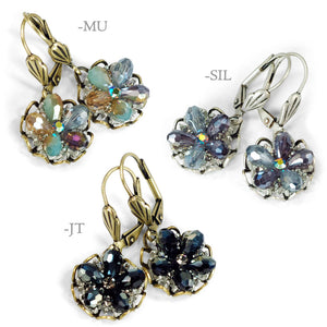 Ocean Flower Earrings E1302 - Sweet Romance Wholesale