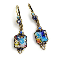 Load image into Gallery viewer, Millefiori Vintage Square Earrings E1382 - Sweet Romance Wholesale