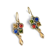 Load image into Gallery viewer, Multi Color Crystal Deco Earrings E1383 - Sweet Romance Wholesale