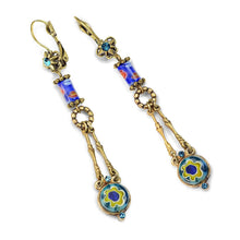 Load image into Gallery viewer, Millefiori Glass Round Drop Earrings E1385 - Sweet Romance Wholesale