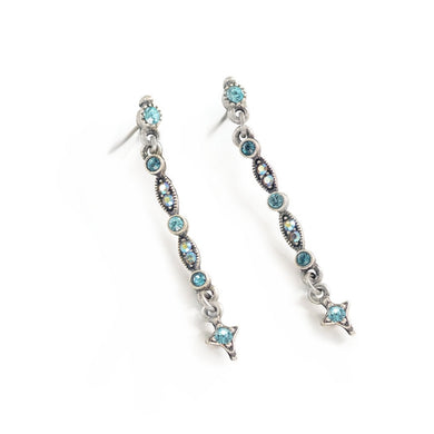 Thin Crystal Bar Earrings E1388 - Sweet Romance Wholesale