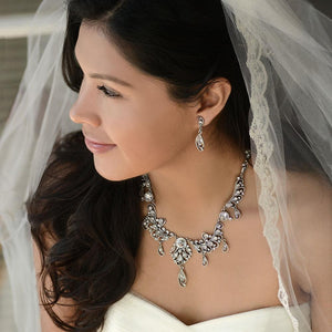 Gypsy Lace Crystal Wedding Earrings - Sweet Romance Wholesale