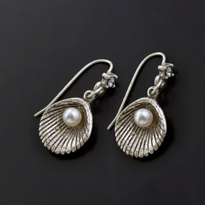 Seashell and Pearl Earrings - Sweet Romance Wholesale