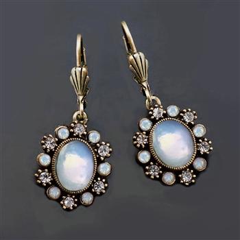 Oval Crystal Classic Earrings E1444 - Sweet Romance Wholesale
