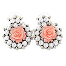 Load image into Gallery viewer, Rose Collar Earrings E1501 - Sweet Romance Wholesale