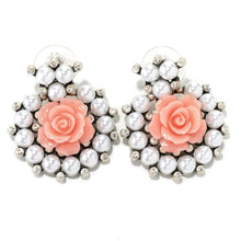 Load image into Gallery viewer, Rose Collar Earrings E1501 - Sweet Romance Wholesale