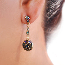 Load image into Gallery viewer, Harlequin Peacock Earrings E151-PK - Sweet Romance Wholesale