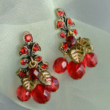 Load image into Gallery viewer, Cherries Jubilee Earrings E188 - Sweet Romance Wholesale